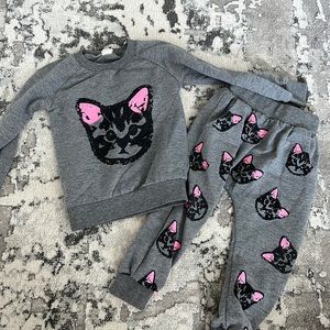 Cat shirt and pants set